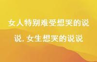 女生想哭的说说【100句文案】 女生想哭的说说【100句文案】