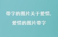 爱情的图片带字(100句)