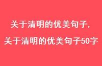 关于清明的优美句子50字【精品文案100句】