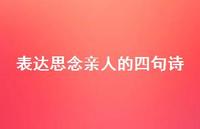 表达思念亲人的四句诗(精选75句)