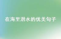 在海里潜水的优美句子【100句精选短句合集】 在海里潜水的优美句子【100句精选短句合集】
