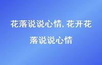 花开花落说说心情【100句文案】 花开花落说说心情【100句文案】