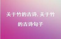 关于竹的古诗句子【100句文案精选】