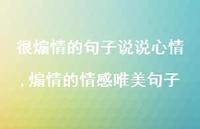 煽情的情感唯美句子(100句)