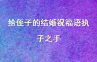 给侄子的结婚祝福语执子之手合集42句精选
