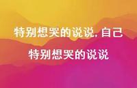 自己特别想哭的说说(100句) 自己特别想哭的说说(100句)