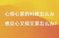 感觉心又烦又累怎么办?【精选100句】