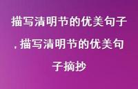 描写清明节的优美句子摘抄【精品文案100句】
