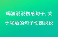 关于喝酒的句子伤感说说【100句文案】