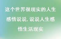 说说人生感悟生活现实【100句文案】 说说人生感悟生活现实【100句文案】