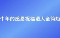 牛年的感恩祝福语大全简短合集39句精选
