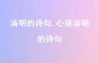心境清明的诗句【100句文案精选】 心境清明的诗句【100句文案精选】