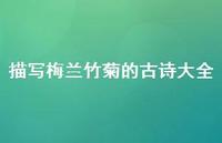 描写梅兰竹菊的古诗大全(精选36句)