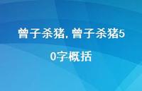 曾子杀猪50字概括【精品文案100句】 曾子杀猪50字概括【精品文案100句】