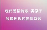 类似于致橡树现代爱情诗歌【精品文案100句】