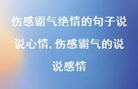 伤感霸气的说说感情【100句文案】 伤感霸气的说说感情【100句文案】