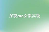 深夜emo文案高级37句汇总 深夜emo文案高级37句汇总