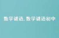 数学谜语初中【100句文案精选】 数学谜语初中【100句文案精选】