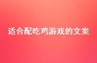 适合配吃鸡游戏的文案【100句精选短句合集】