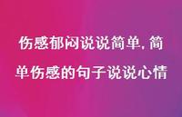 简单伤感的句子说说心情(100句) 简单伤感的句子说说心情(100句)