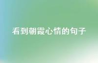 看到朝霞心情的句子(精选43句) 看到朝霞心情的句子(精选43句)