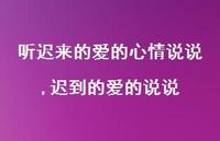 迟到的爱的说说(100句)
