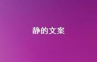 静的文案59句汇总 静的文案59句汇总