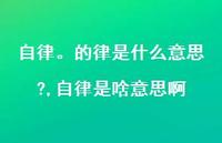 自律是啥意思啊(100句)