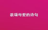 歌颂母爱的诗句53句汇总