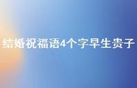 结婚祝福语4个字早生贵子合集47句精选