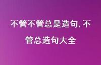 不管总造句大全【100句文案精选】