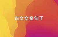 古文文案句子【100句精选短句合集】 古文文案句子【100句精选短句合集】