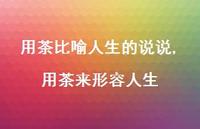 用茶来形容人生(100句)