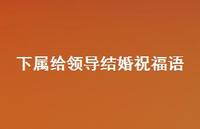 下属给领导结婚祝福语合集42句精选