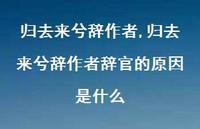 归去来兮辞作者辞官的原因是什么【100句文案精选】