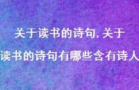 关于读书的诗句有哪些含有诗人【精品文案100句】