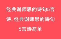 经典谢师恩的诗句5言诗简单【精品文案100句】