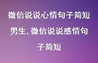 微信说说感情句子简短(100句) 微信说说感情句子简短(100句)