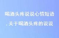 关于喝酒头疼的说说(100句) 关于喝酒头疼的说说(100句)