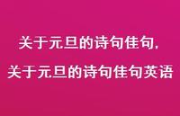 关于元旦的诗句佳句英语【100句文案精选】