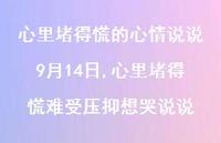 心里堵得慌难受压抑想哭说说(100句)