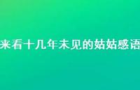 来看十几年未见的姑姑感语【100句精选短句合集】