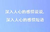 深入人心的感情短语(100句) 深入人心的感情短语(100句)