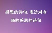 表达对老师的感恩的诗句【精品文案100句】 表达对老师的感恩的诗句【精品文案100句】