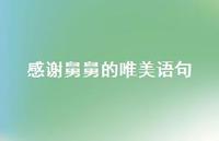 感谢舅舅的唯美语句【100句精选短句合集】 感谢舅舅的唯美语句【100句精选短句合集】