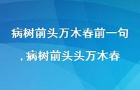 病树前头头万木春【100句文案精选】