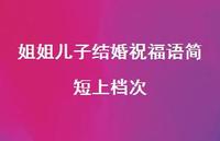 姐姐儿子结婚祝福语简短上档次合集42句精选