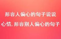 形容别人偏心的句子(100句)