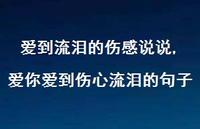爱你爱到伤心流泪的句子【精选100句】
