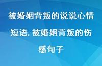 被婚姻背叛的伤感句子【精选100句】